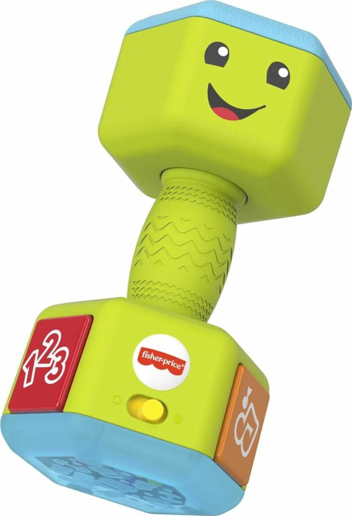 Fisher-Price Laugh & Learn Countin’ Reps Dumbbell Rattle