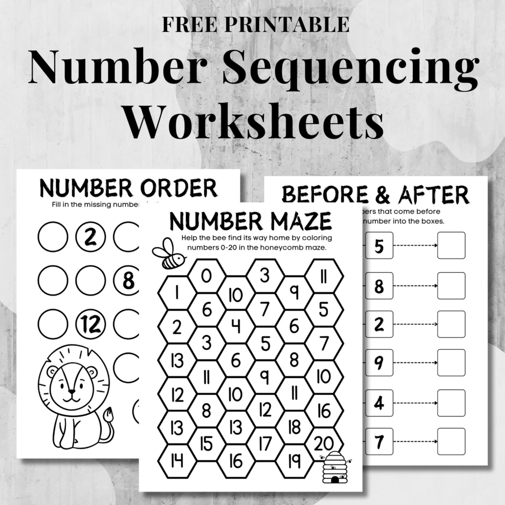 Free Printable Number Sequencing Worksheets