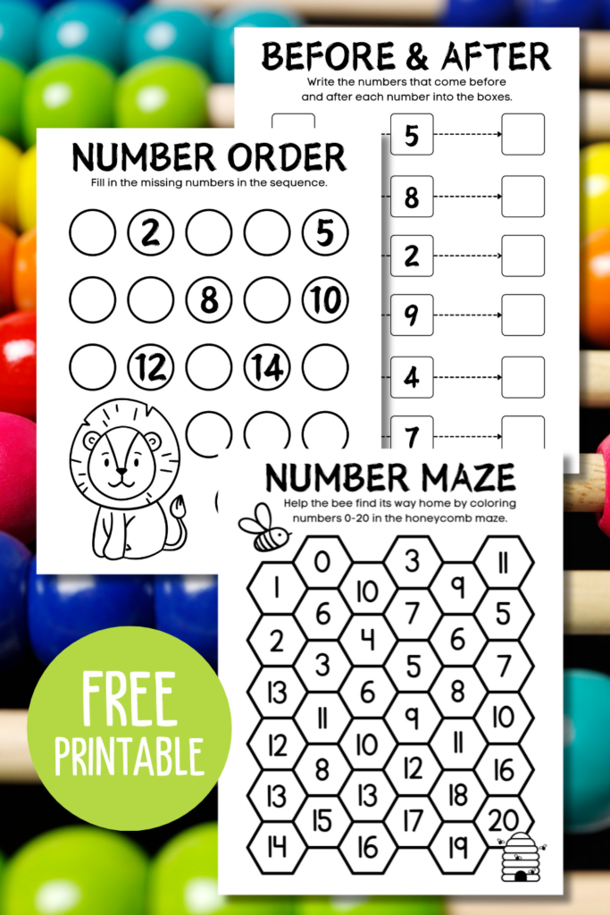 Free Printable Number Sequencing Worksheets