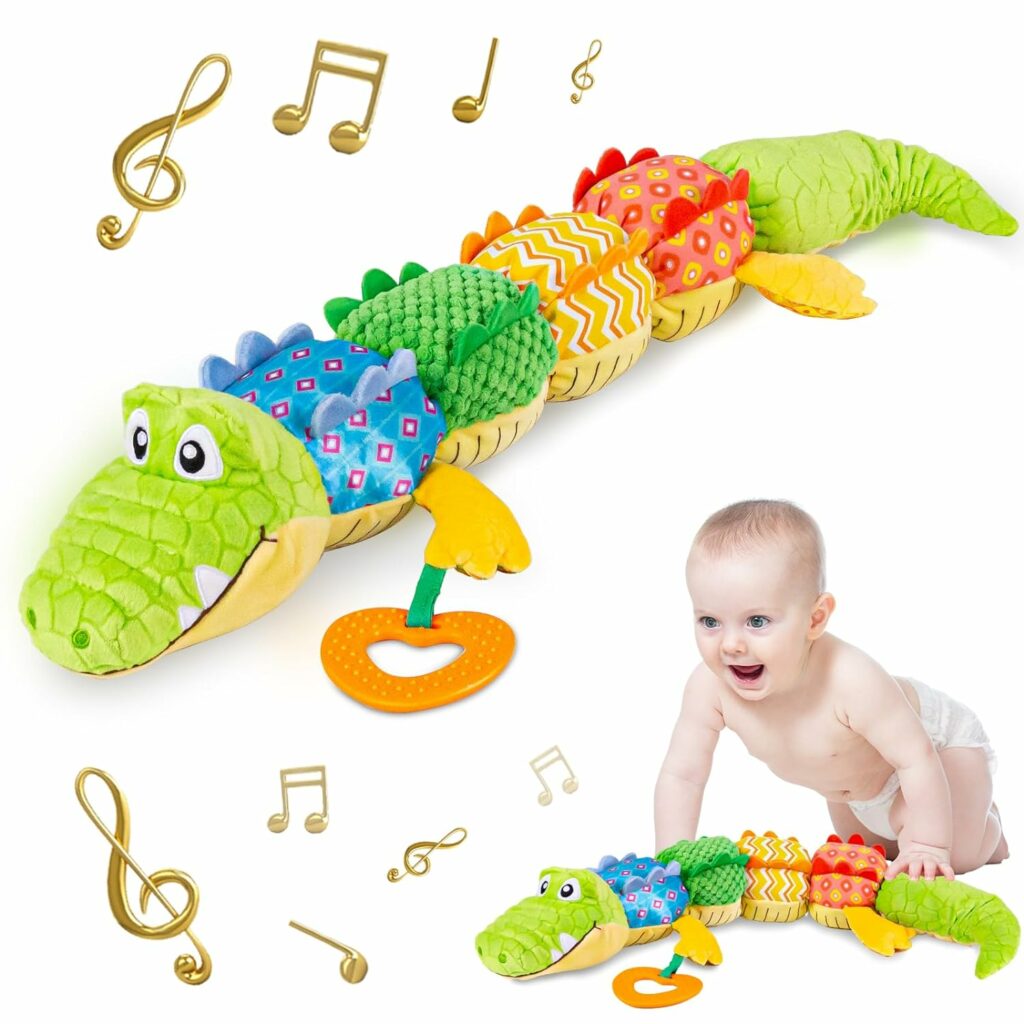 Musical Stuffed Animal Activity Soft Toy with Teether